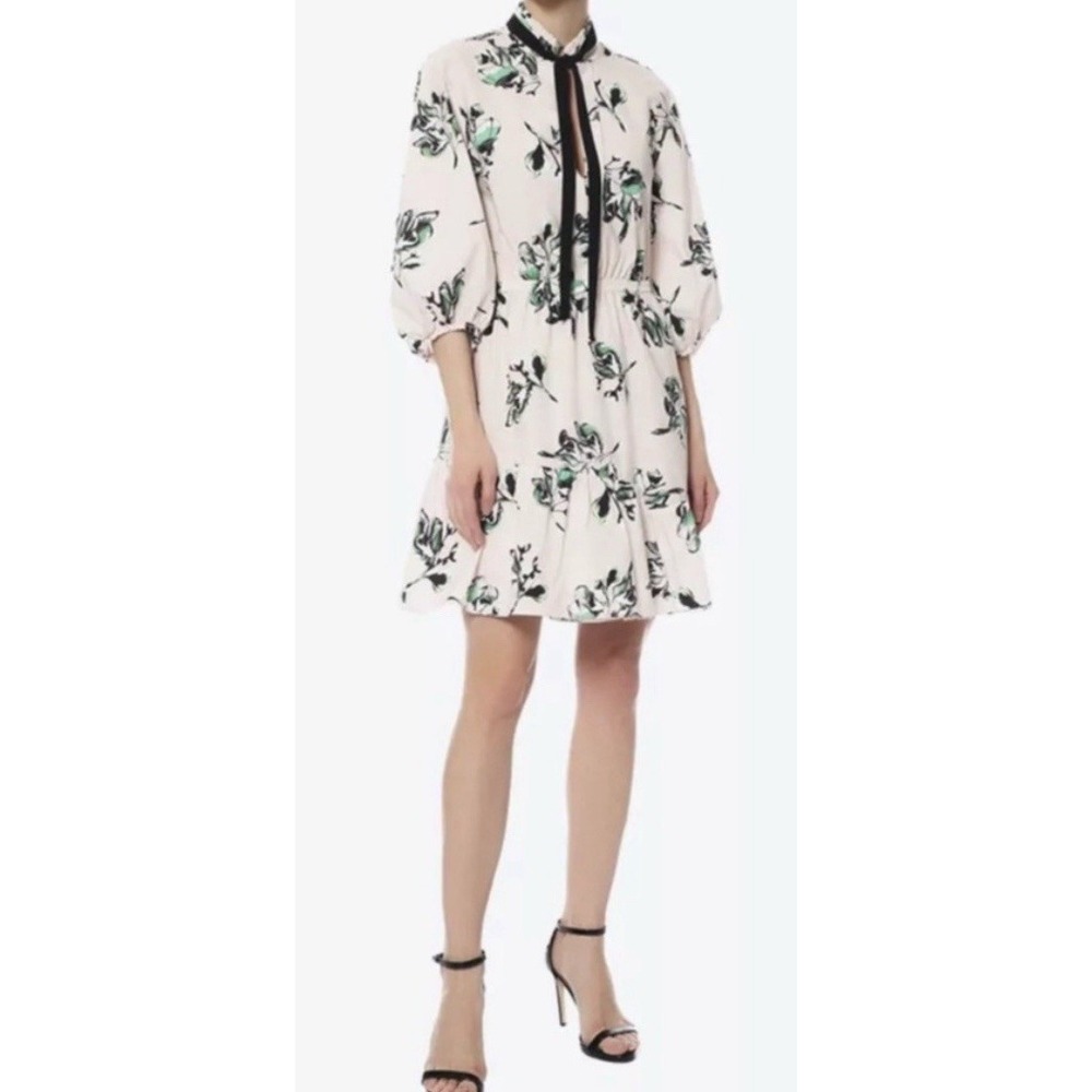 Dorothee Shumacher Poplin Cotton Ruffle Floral Print Dress Sz S